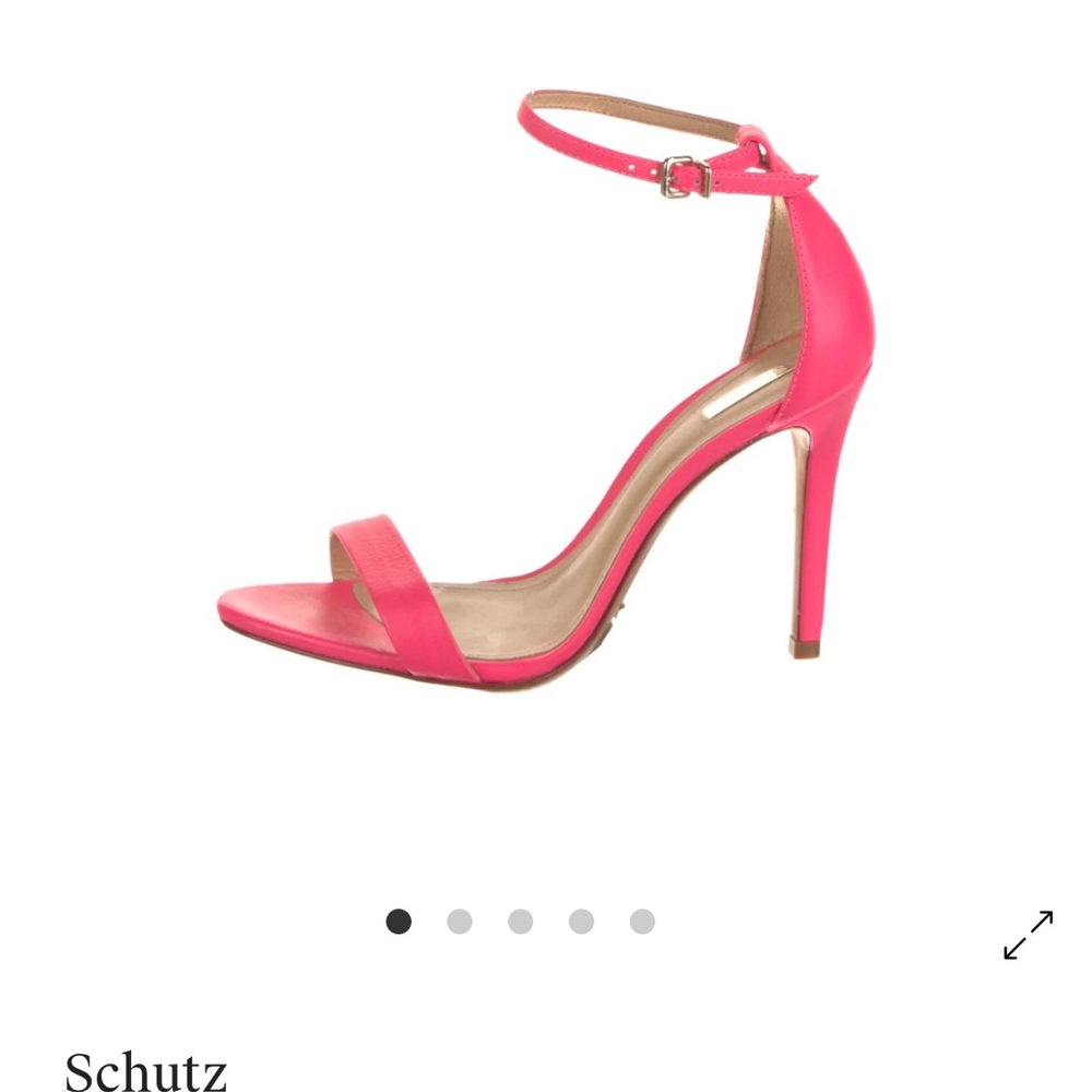 Schutz Pink High Heel Sandals with Ankle Strap